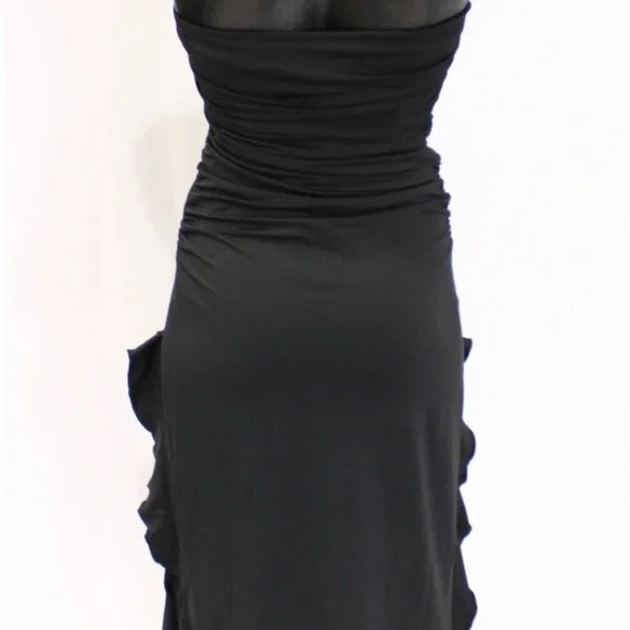 Urban Revivo Elegant Black ruffle Dress XS - Picture 6 of 8